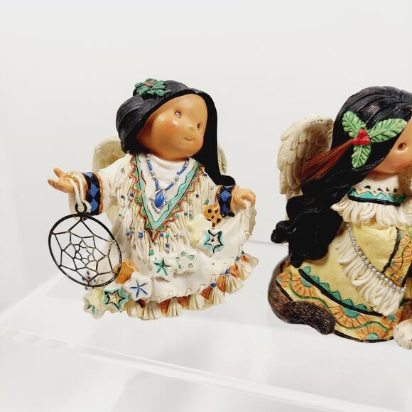 Vtg Friends Of The Feather Figurines Enesco Lot Peace Earth Dream Catcher 1998 - Picture 2 of 16